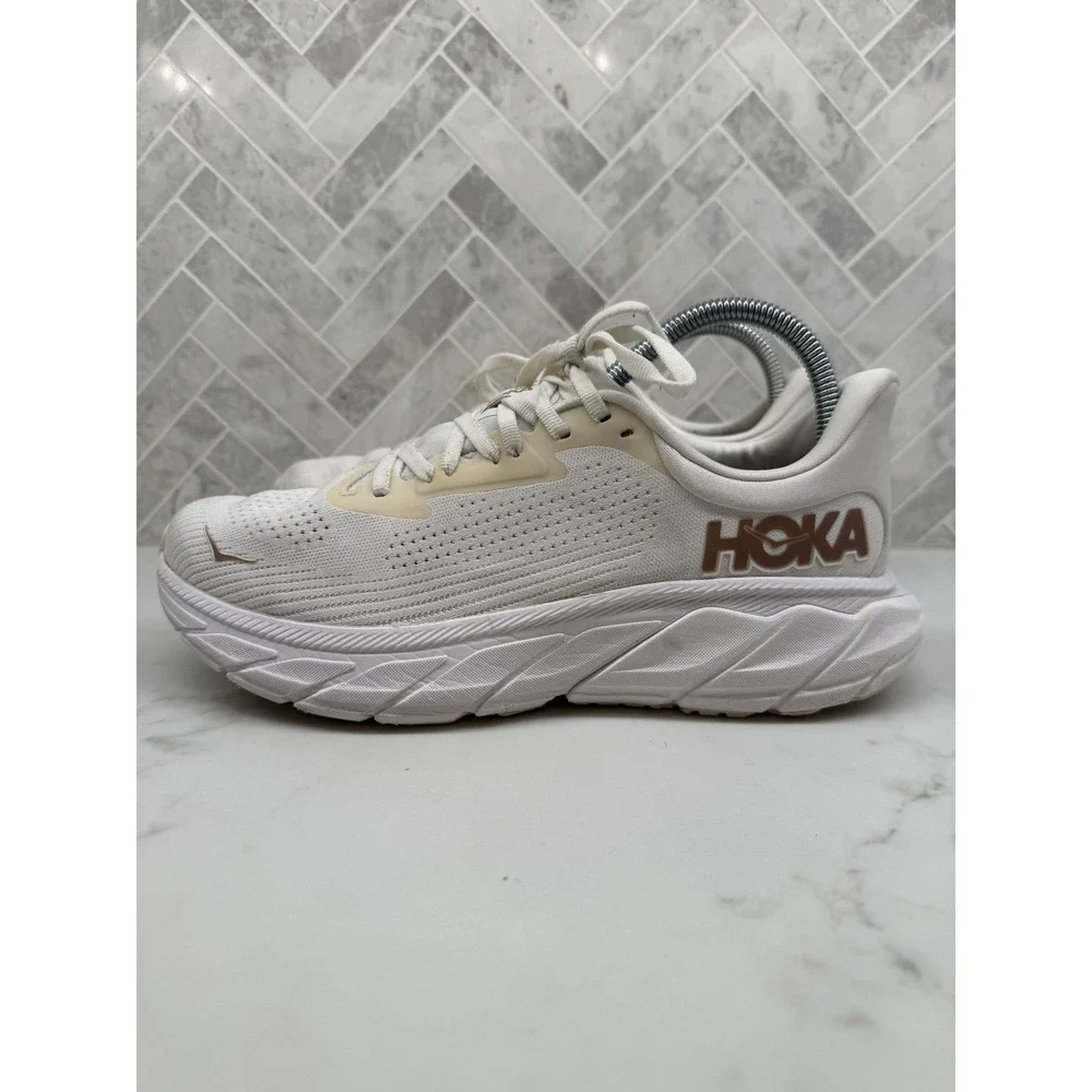Hoka One One Arahi 7 Running Shoes Women Size 8.5 B 8.5B White Athletic Sneakers